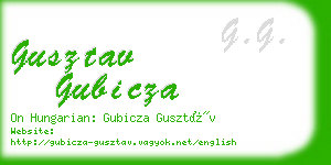 gusztav gubicza business card